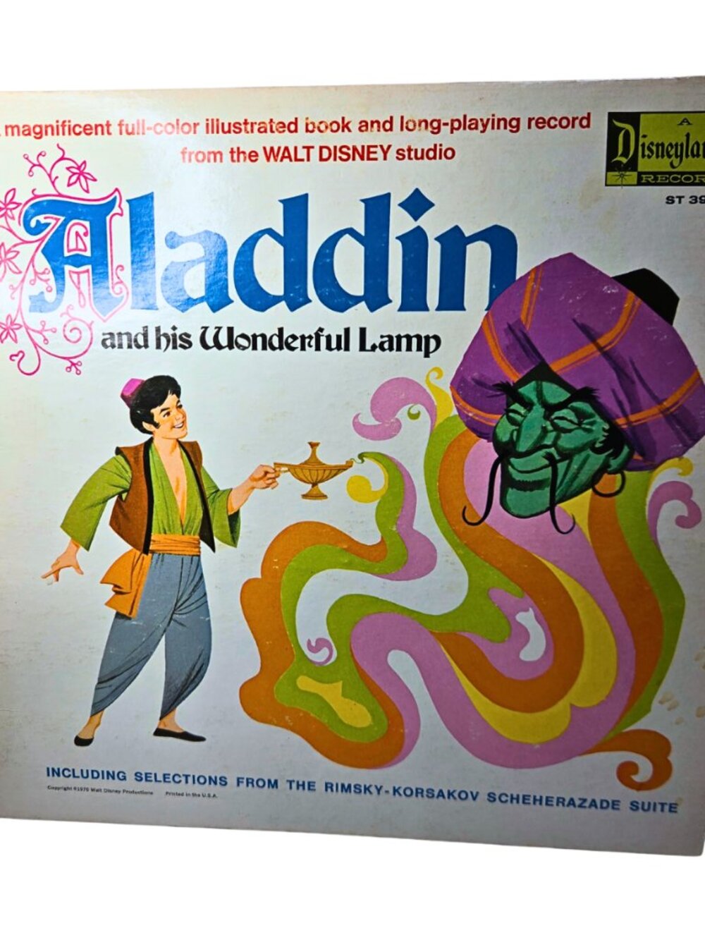 Disney Aladdin & his Wonderful Lamp LP Disneyland Record ST 3989 w/booklet